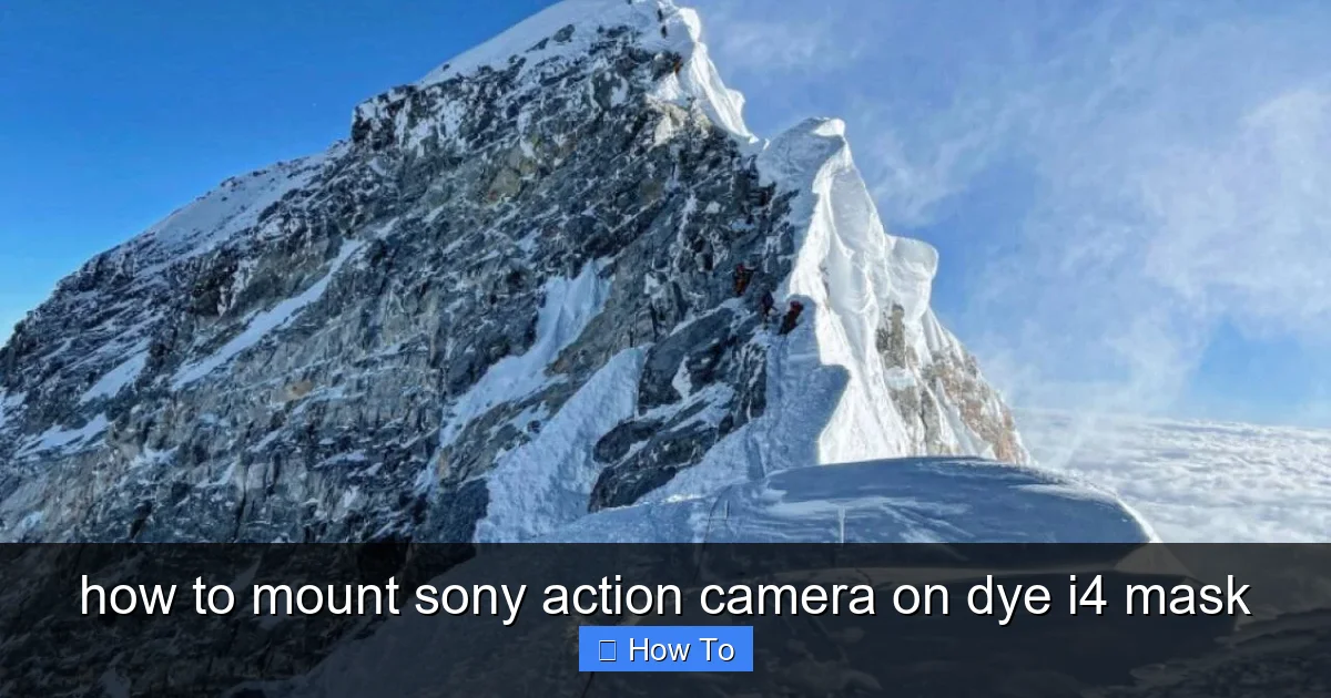 how to mount sony action camera on dye i4 mask - content2 visual guide