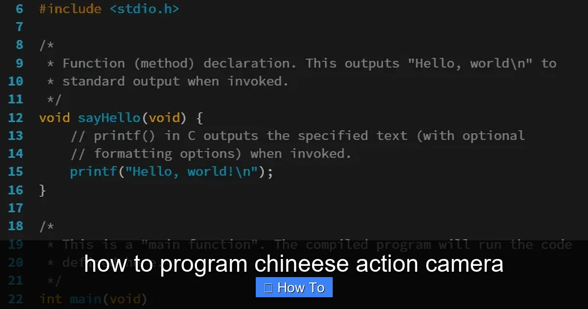 how to program chineese action camera - content1 visual guide