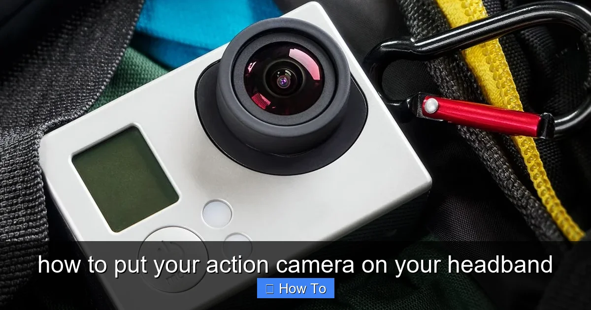 how to put your action camera on your headband - content2 visual guide