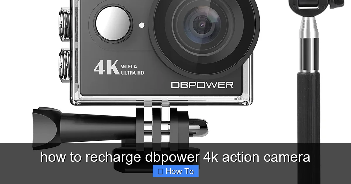 how to recharge dbpower 4k action camera - content1 visual guide
