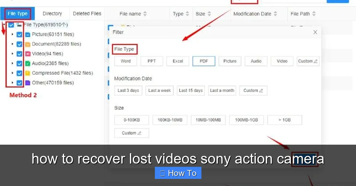how to recover lost videos sony action camera - content2 visual guide