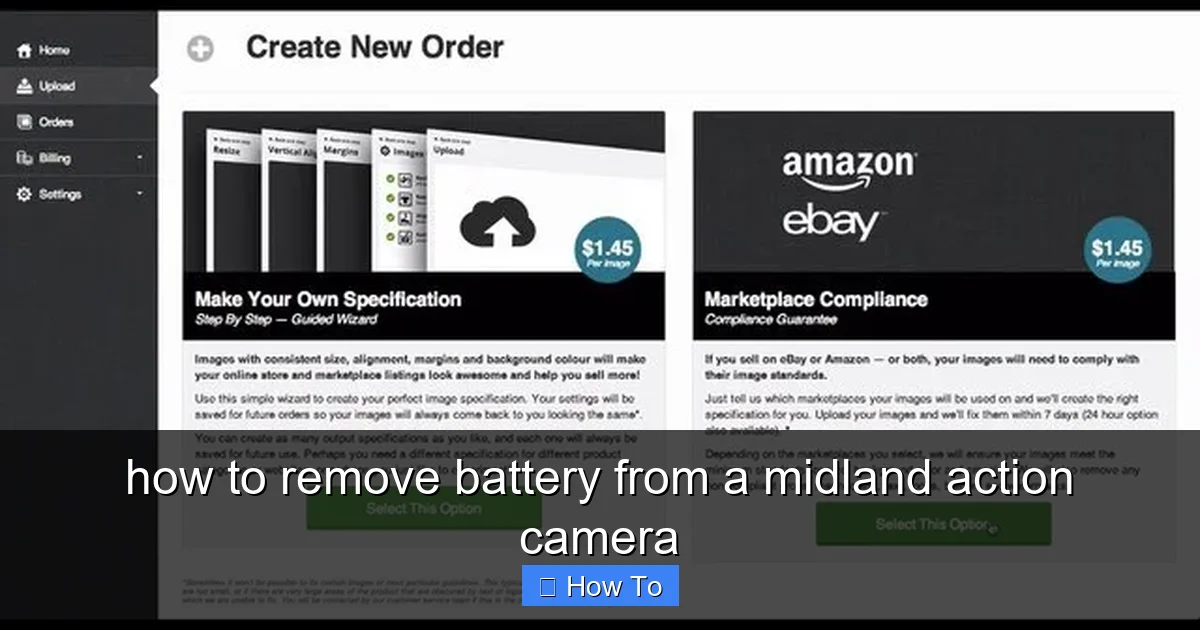 how to remove battery from a midland action camera - content2 visual guide