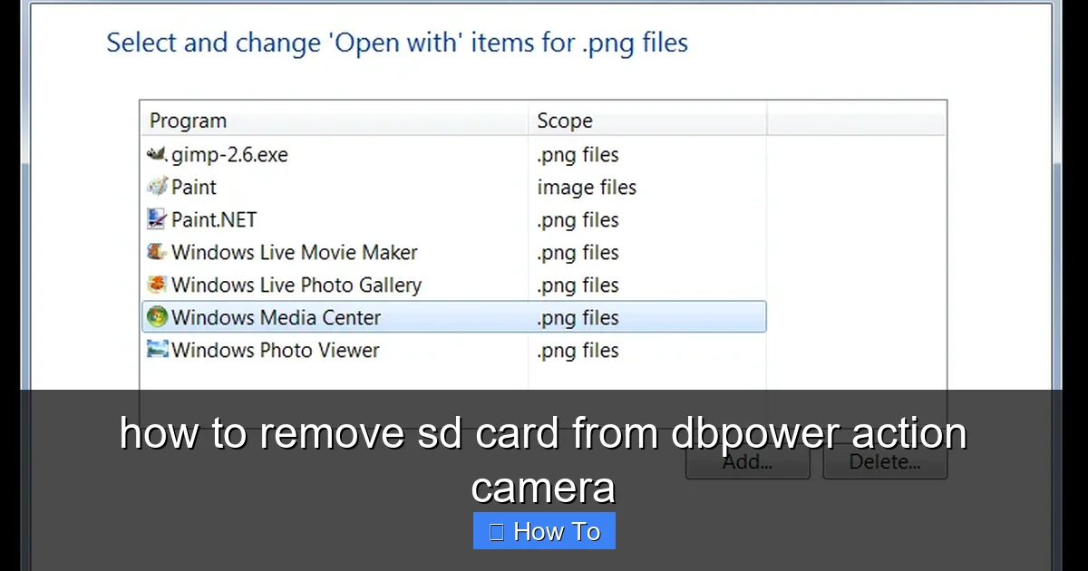 how to remove sd card from dbpower action camera - content2 visual guide