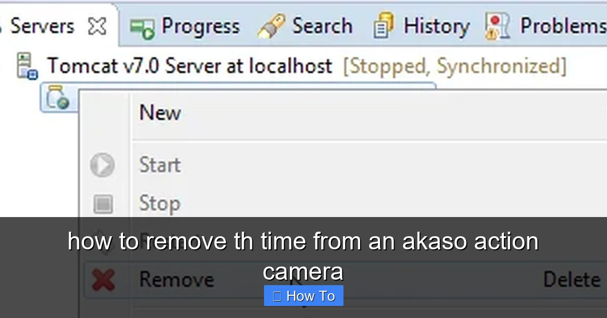 how to remove th time from an akaso action camera - content2 visual guide