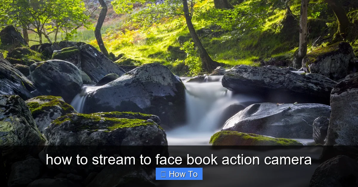 how to stream to face book action camera - content1 visual guide