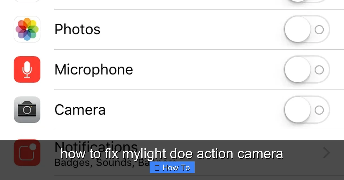 how to fix mylight doe action camera - content2 visual guide