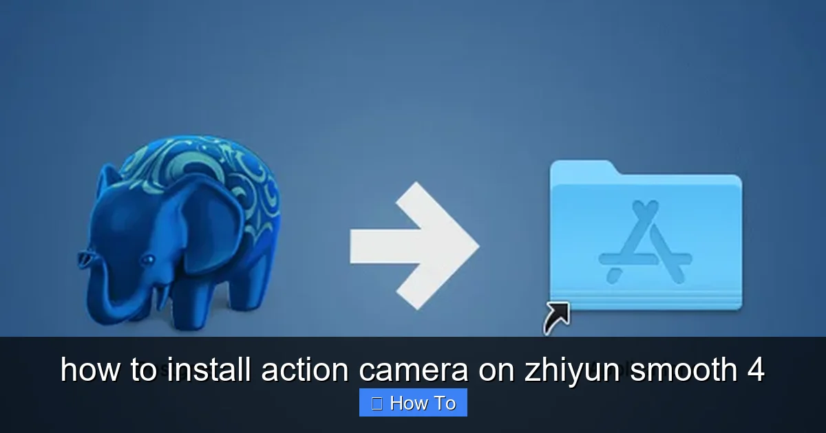 how to install action camera on zhiyun smooth 4 - content1 visual guide