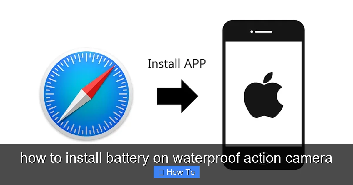 how to install battery on waterproof action camera - content1 visual guide