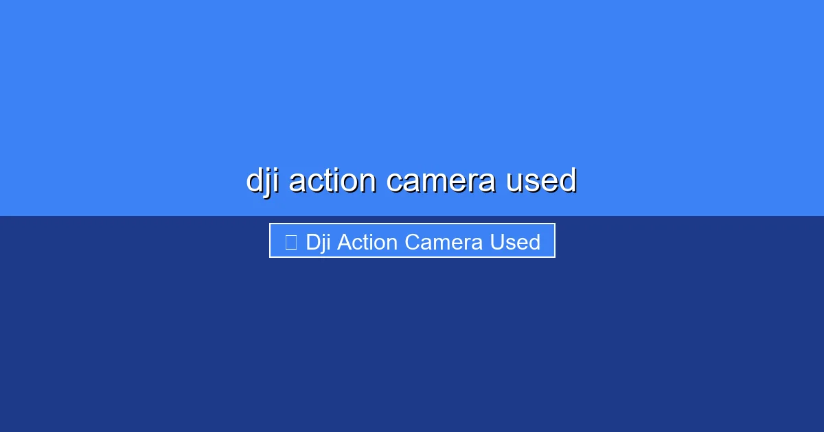 Featured image for dji action camera used
