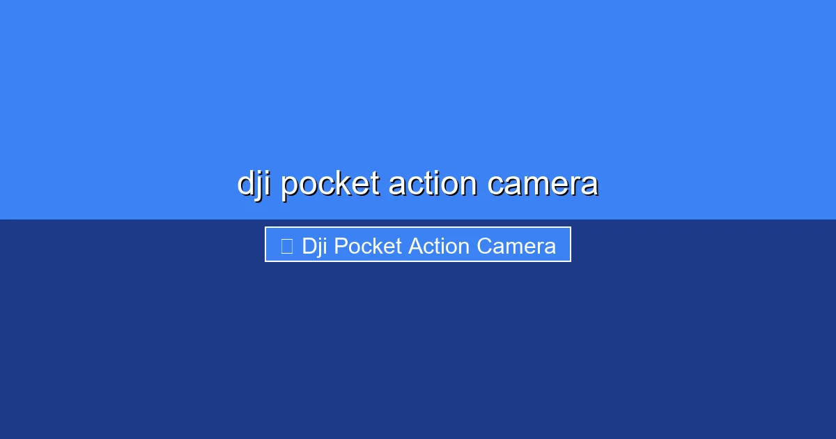Featured image for dji pocket action camera
