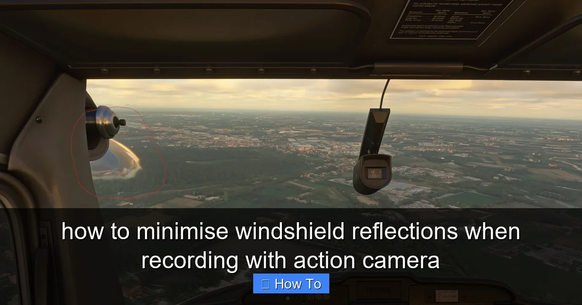 Featured image for how to minimise windshield reflections when recording with action camera