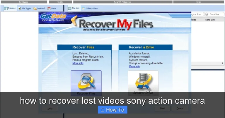 Featured image for how to recover lost videos sony action camera