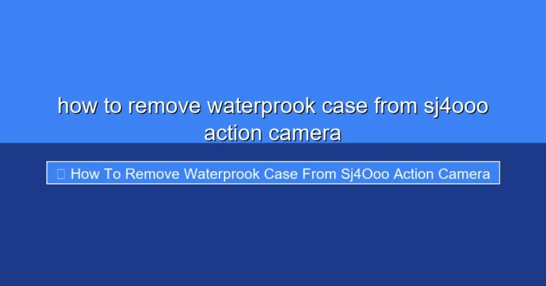 Featured image for how to remove waterprook case from sj4ooo action camera