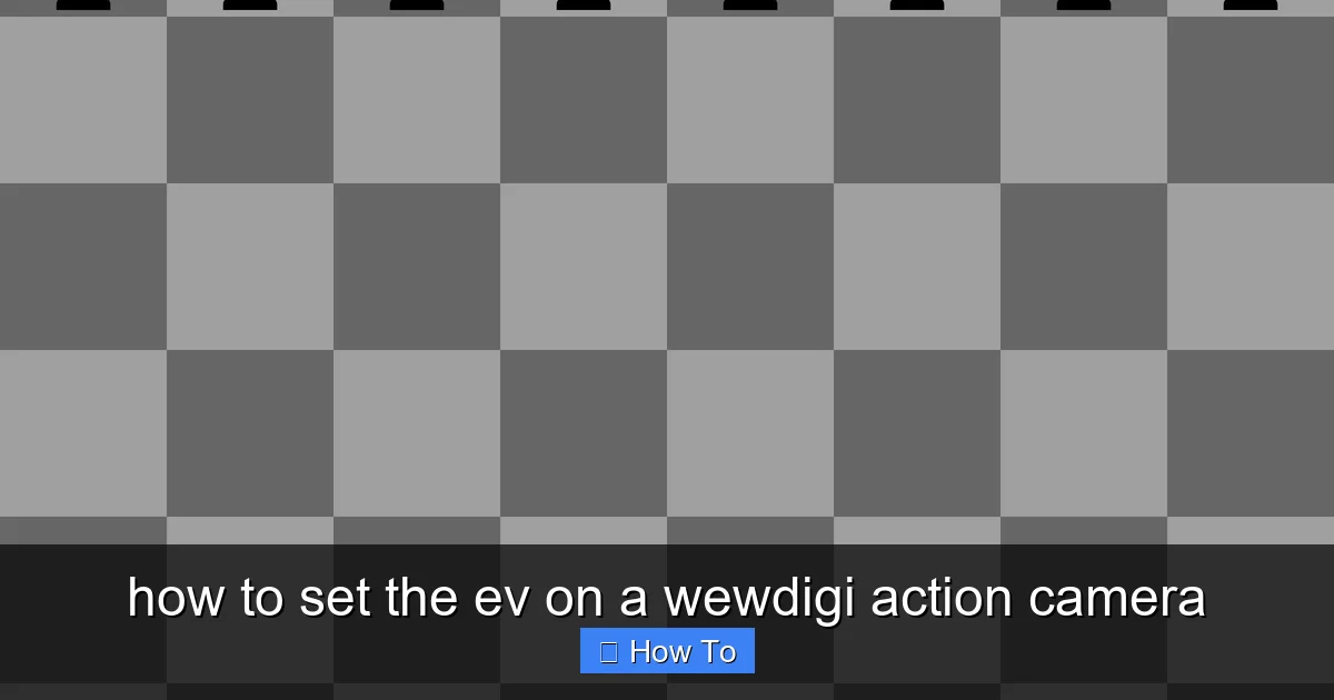 Featured image for how to set the ev on a wewdigi action camera