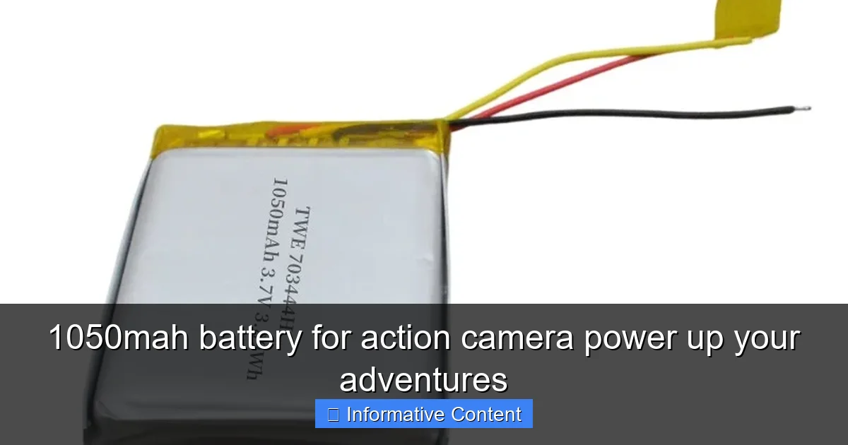 1050mah battery for action camera power up your adventures