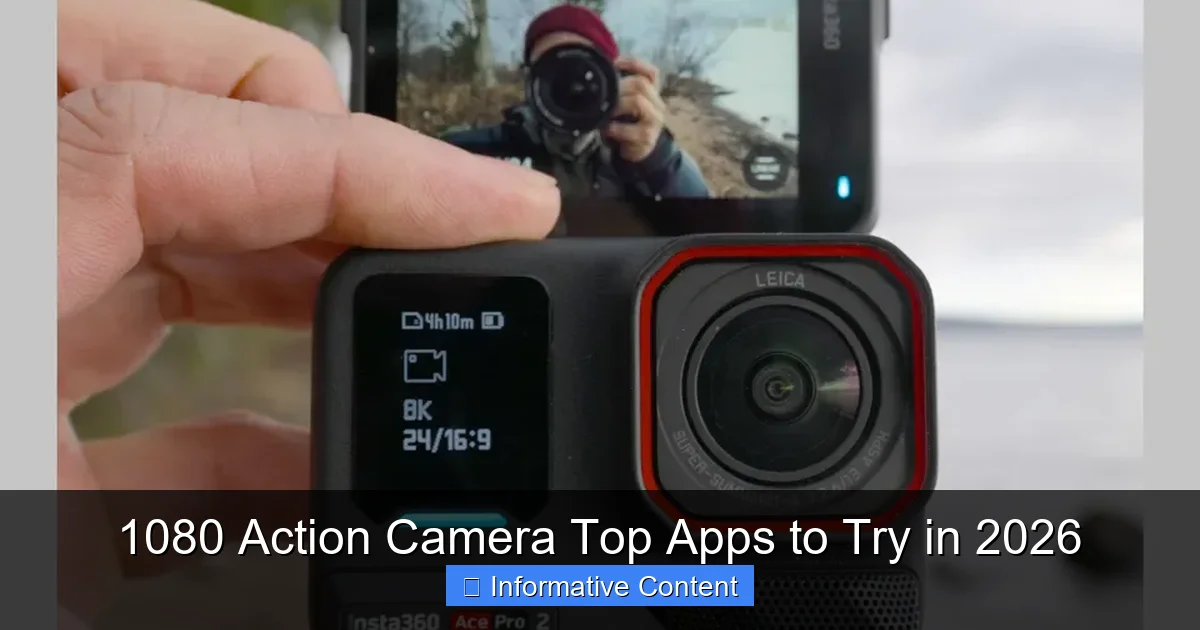 1080 Action Camera Top Apps to Try in 2026
