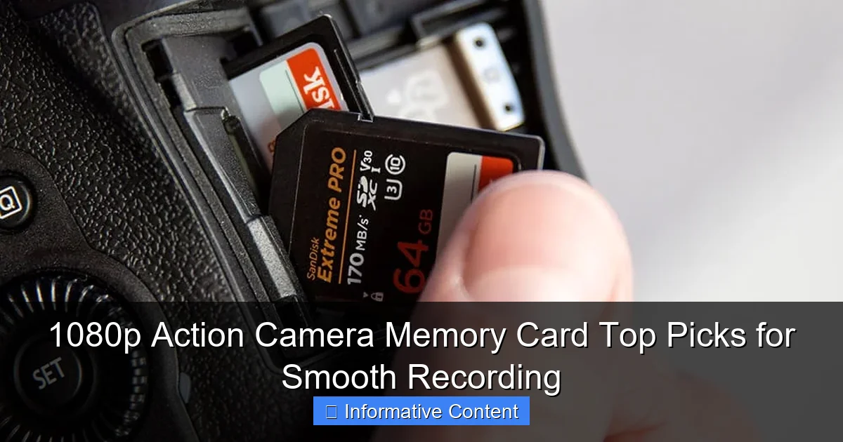 1080p Action Camera Memory Card Top Picks for Smooth Recording