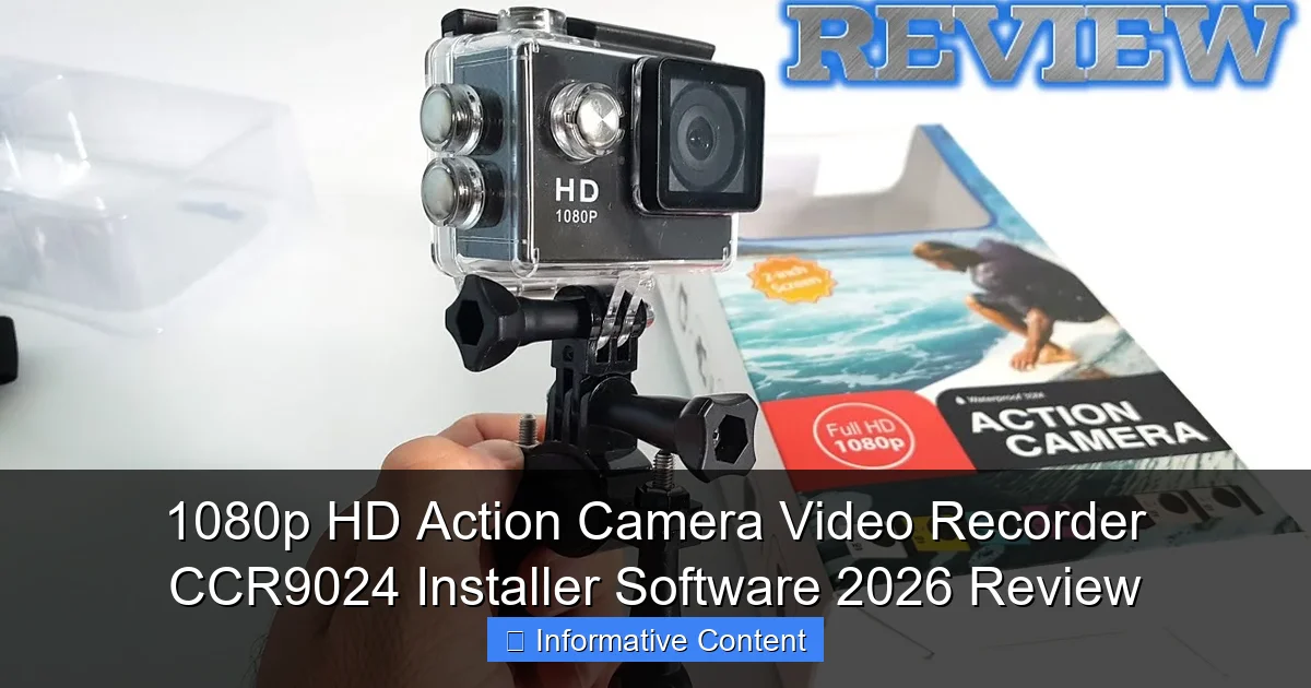 1080p HD Action Camera Video Recorder CCR9024 Installer Software 2026 Review