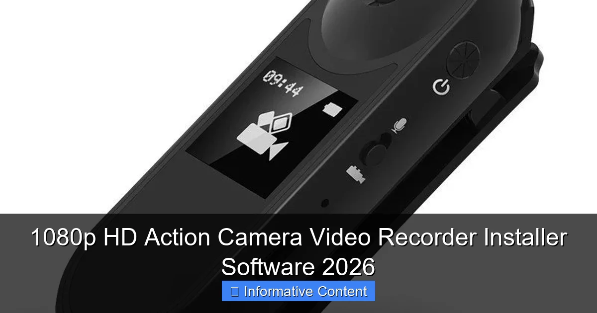 1080p HD Action Camera Video Recorder Installer Software 2026