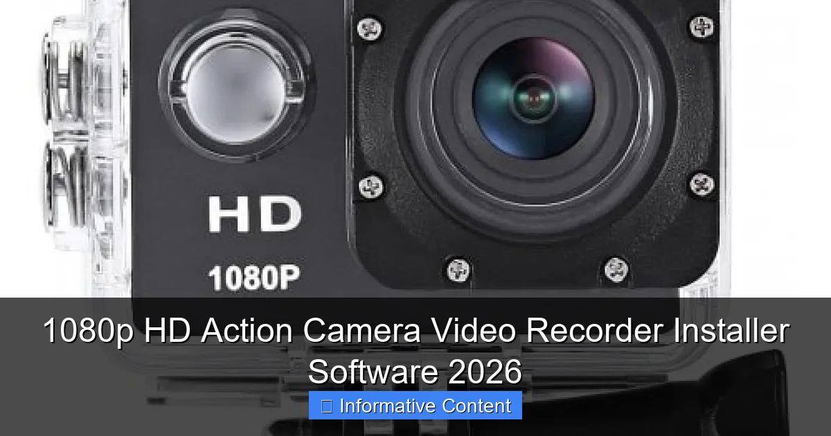 1080p HD Action Camera Video Recorder Installer Software 2026