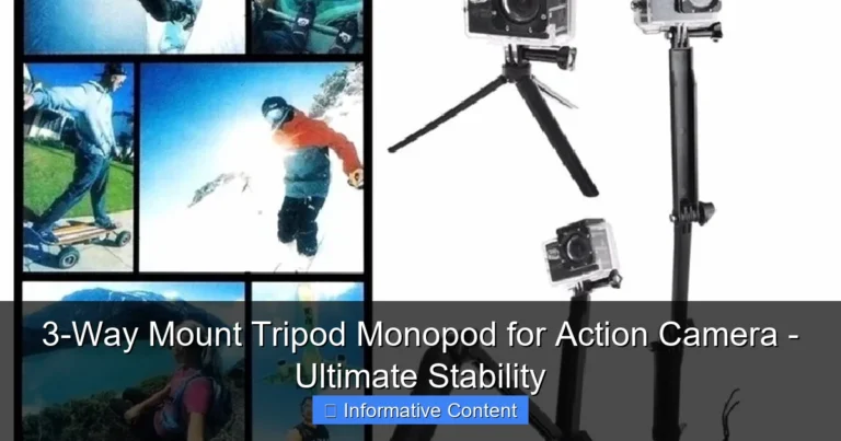 3-Way Mount Tripod Monopod for Action Camera - Ultimate Stability