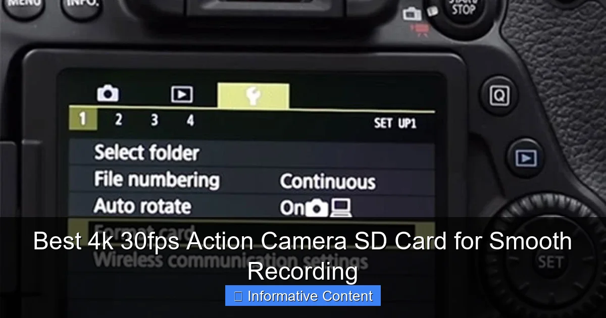 Best 4k 30fps Action Camera SD Card for Smooth Recording