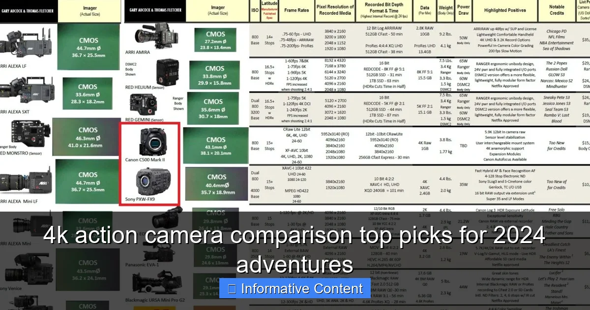 4k action camera comparison top picks for 2024 adventures
