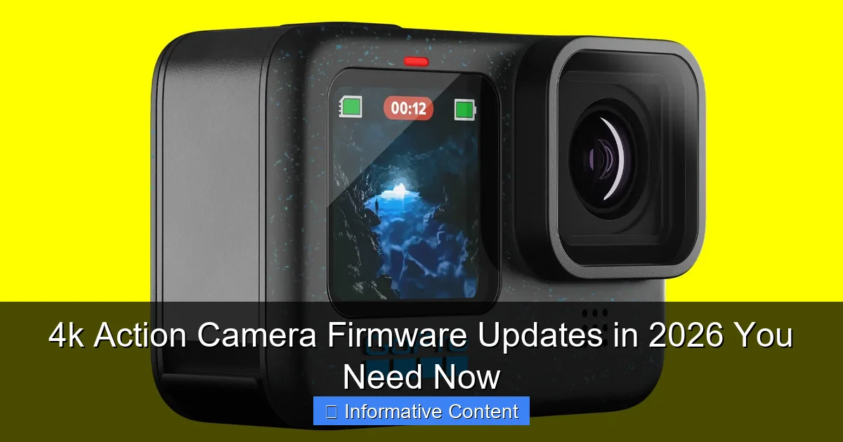 4k Action Camera Firmware Updates in 2026 You Need Now