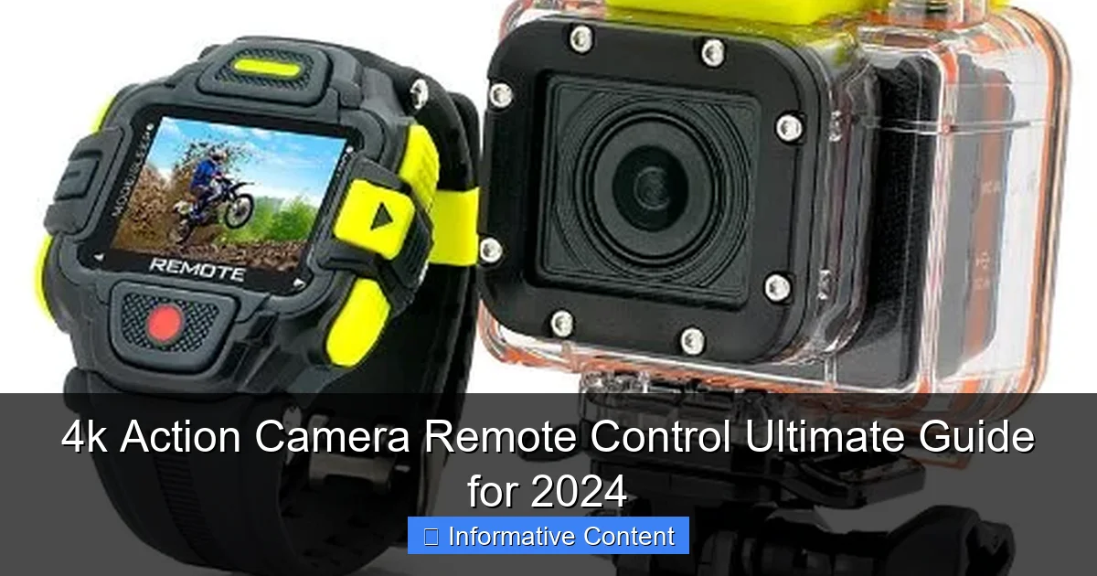 4k Action Camera Remote Control Ultimate Guide for 2024
