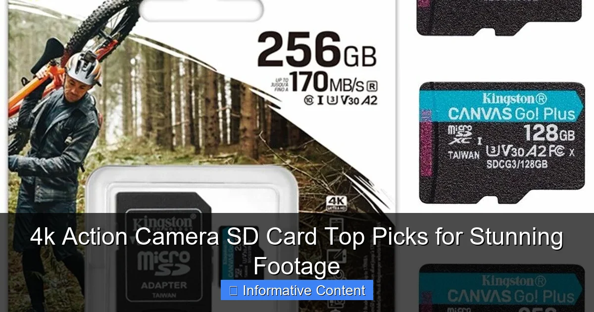 4k Action Camera SD Card Top Picks for Stunning Footage