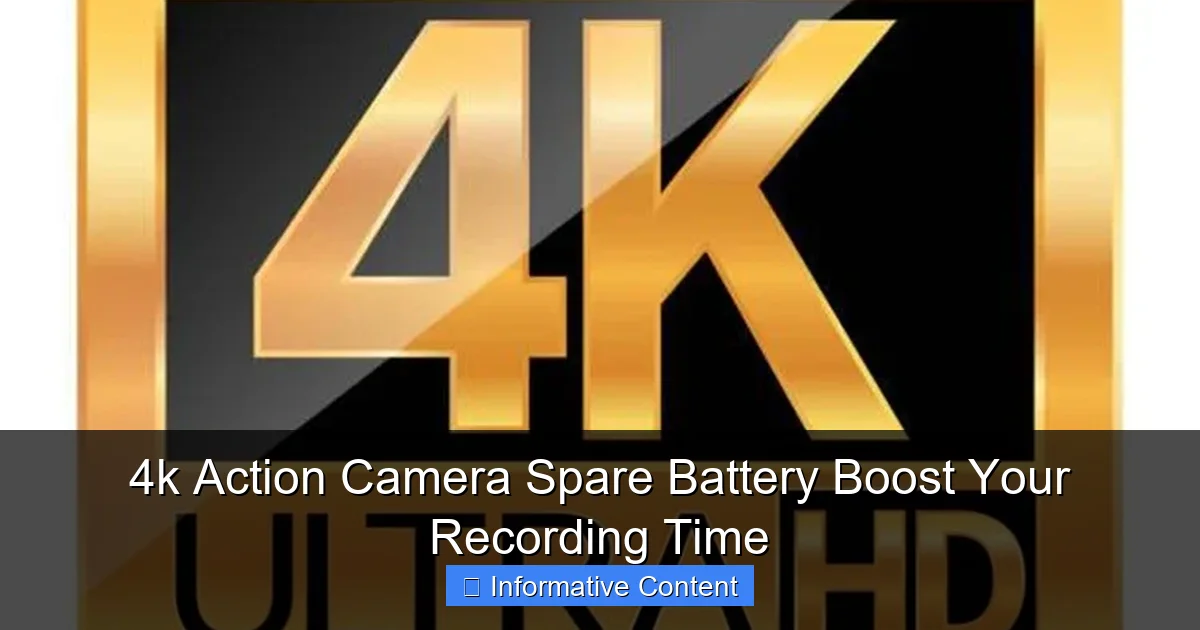 4k Action Camera Spare Battery Boost Your Recording Time