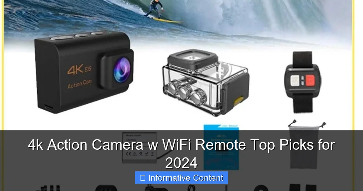 4k Action Camera w WiFi Remote Top Picks for 2024