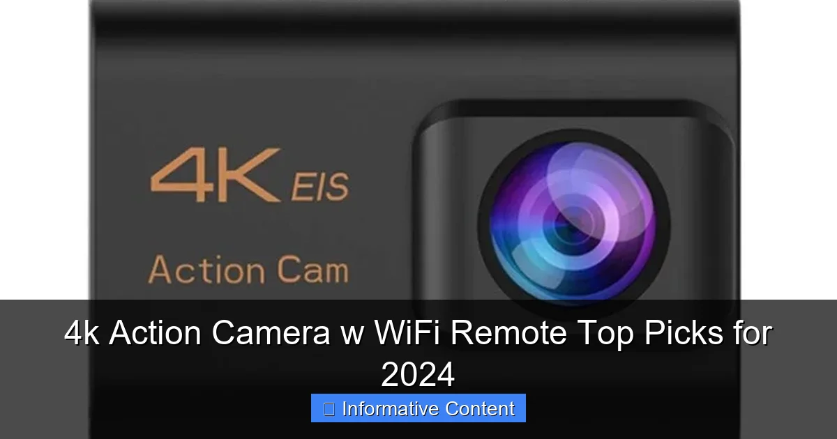 4k Action Camera w WiFi Remote Top Picks for 2024