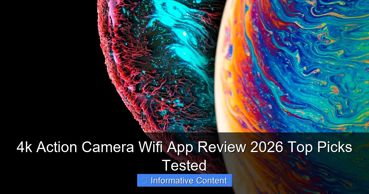 4k Action Camera Wifi App Review 2026 Top Picks Tested