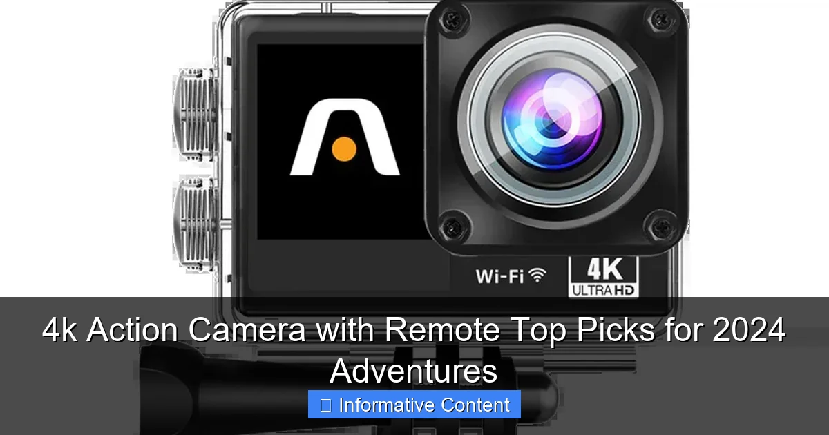 4k Action Camera with Remote Top Picks for 2024 Adventures