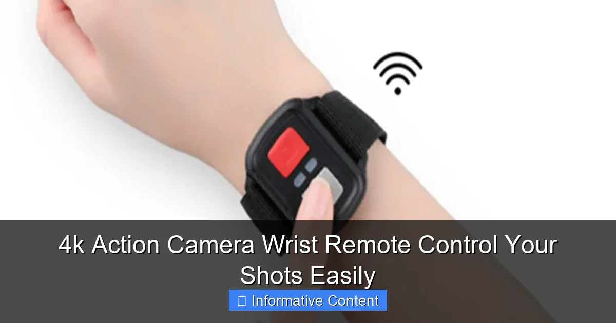4k Action Camera Wrist Remote Control Your Shots Easily
