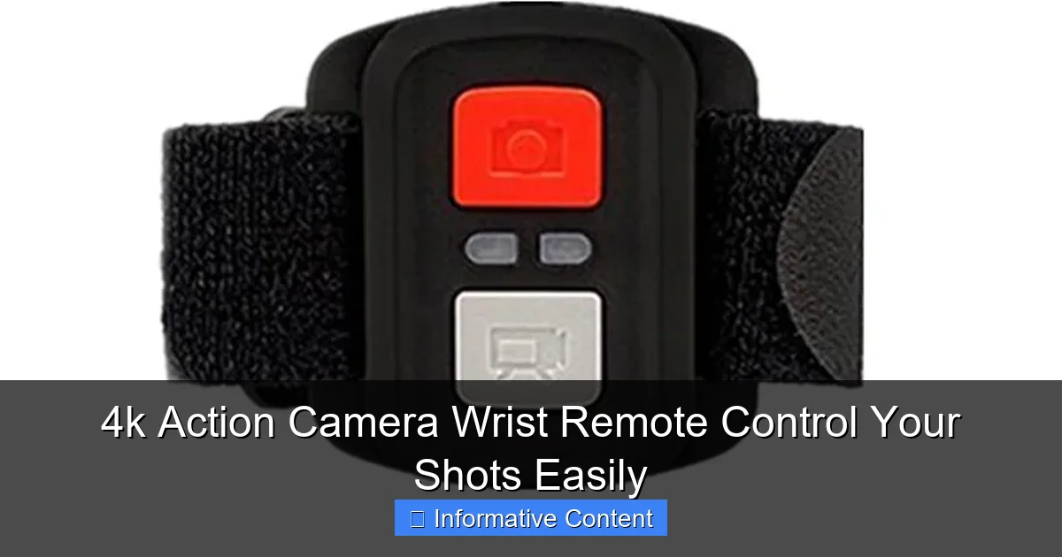 4k Action Camera Wrist Remote Control Your Shots Easily