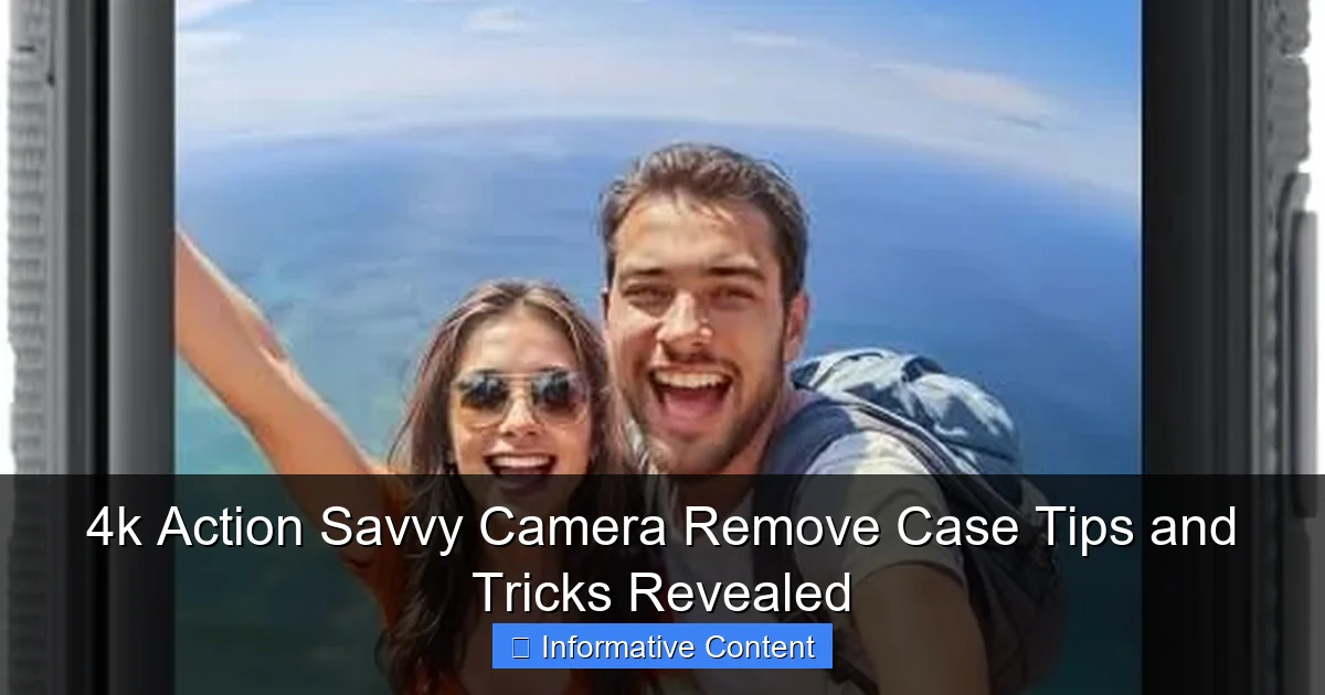 4k Action Savvy Camera Remove Case Tips and Tricks Revealed