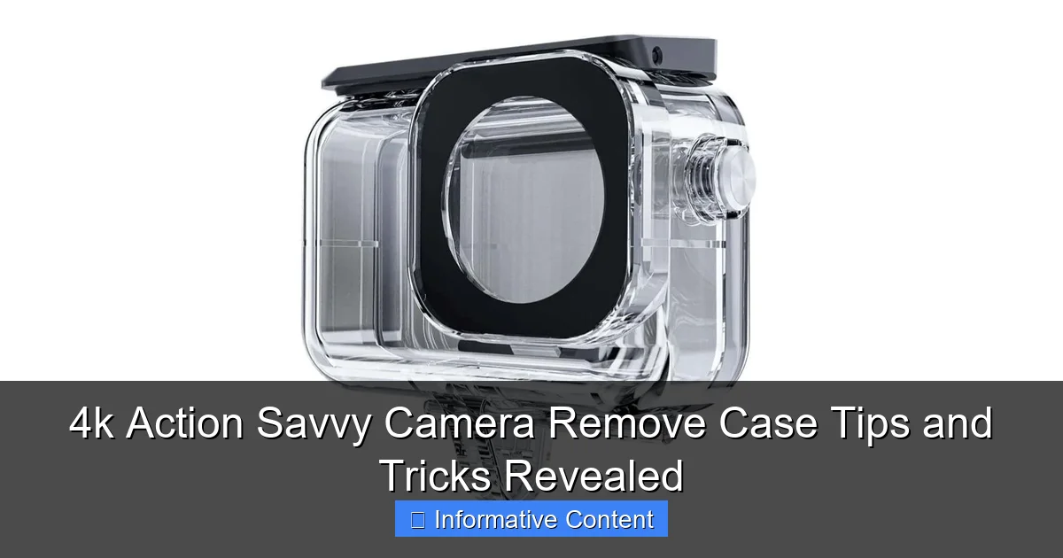 4k Action Savvy Camera Remove Case Tips and Tricks Revealed