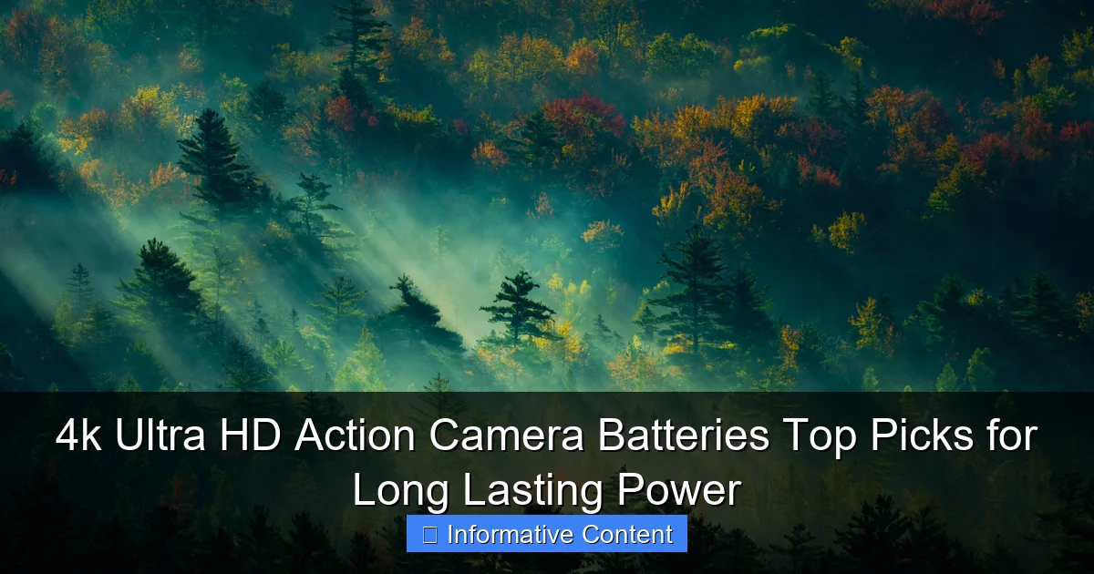 4k Ultra HD Action Camera Batteries Top Picks for Long Lasting Power