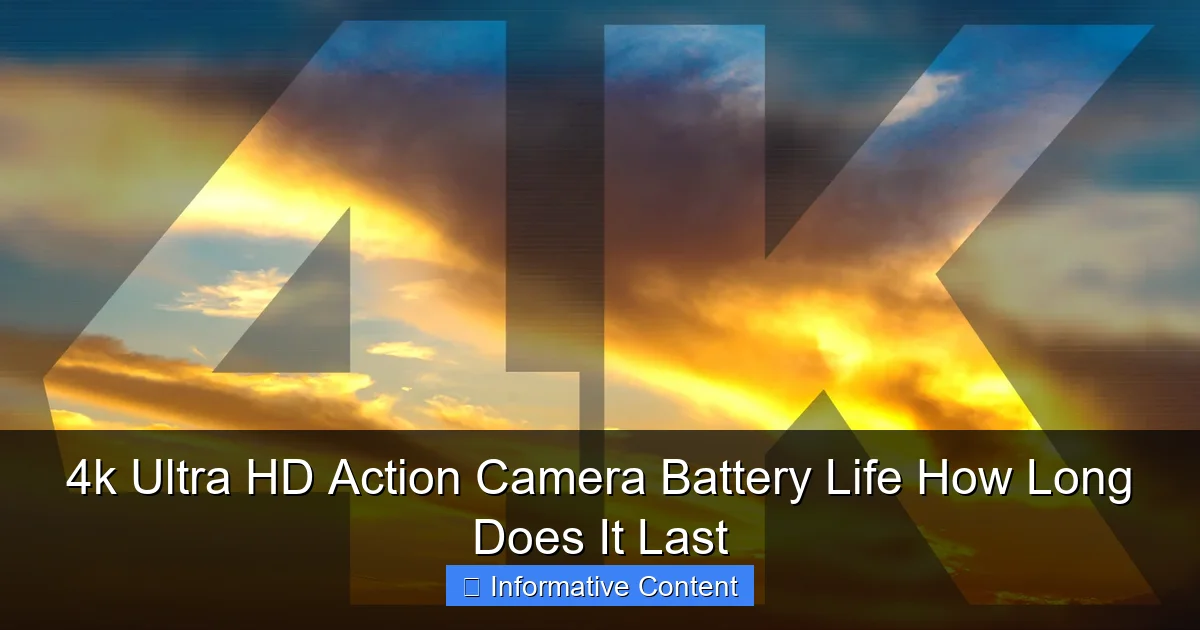 4k Ultra HD Action Camera Battery Life How Long Does It Last