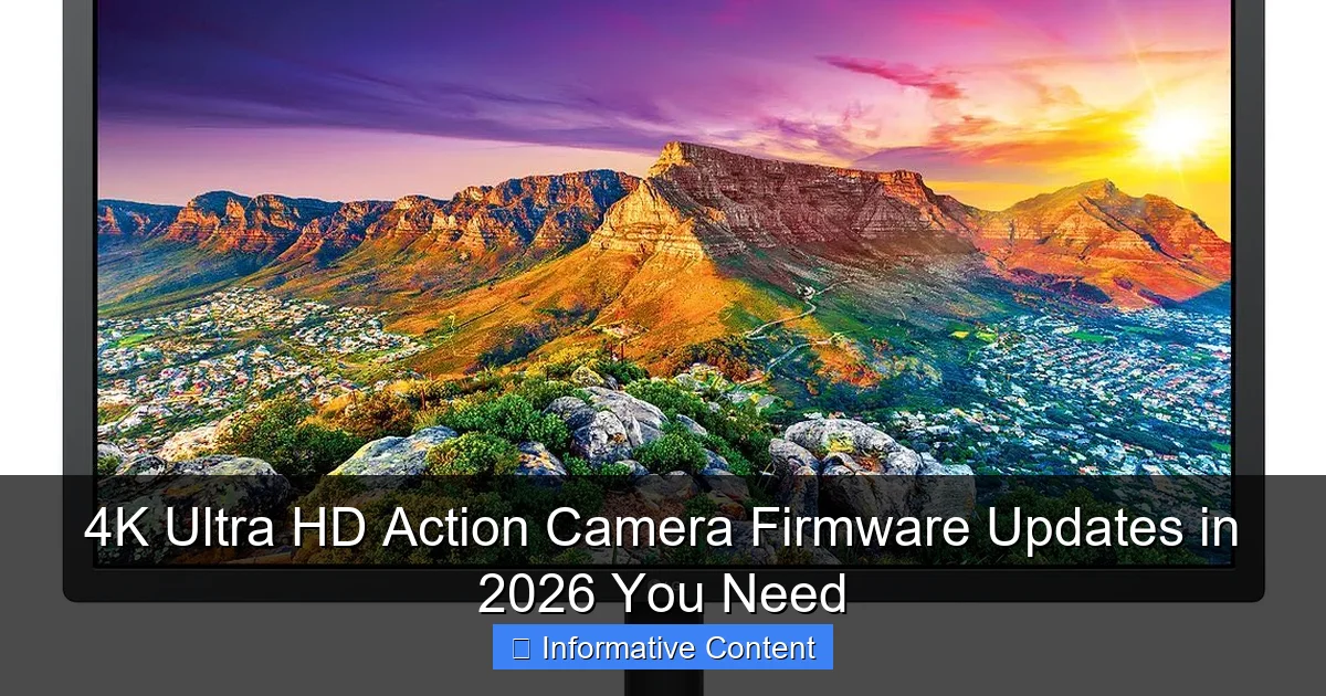 4K Ultra HD Action Camera Firmware Updates in 2026 You Need