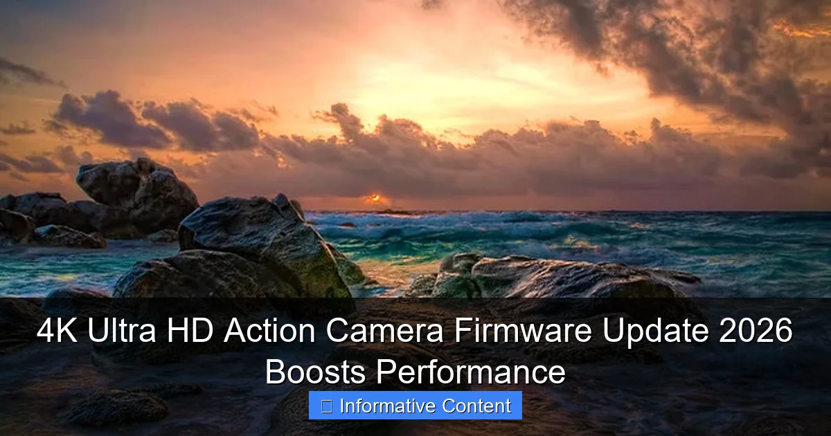 4K Ultra HD Action Camera Firmware Update 2026 Boosts Performance