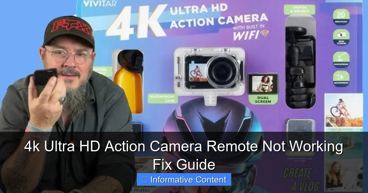4k Ultra HD Action Camera Remote Not Working Fix Guide