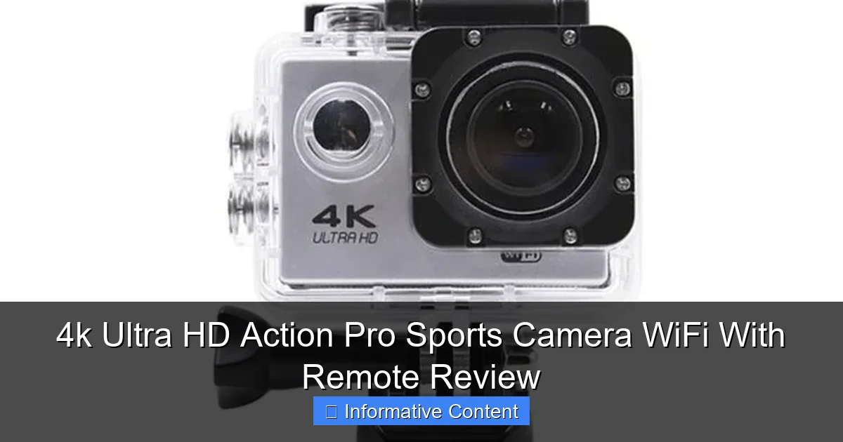 4k Ultra HD Action Pro Sports Camera WiFi With Remote Review