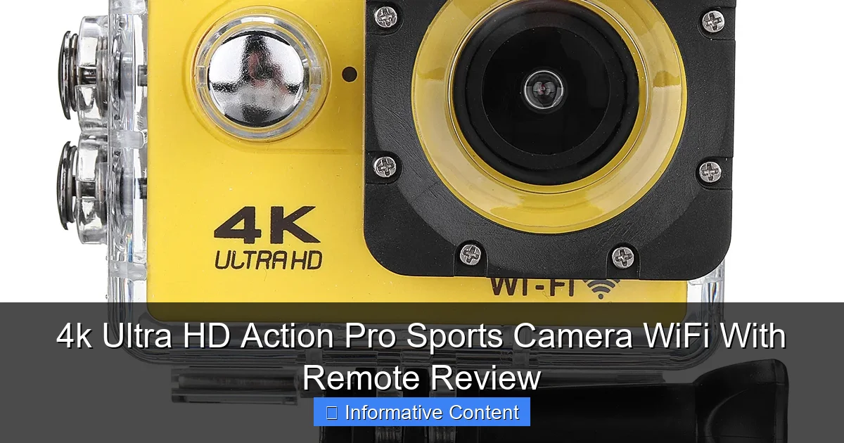 4k Ultra HD Action Pro Sports Camera WiFi With Remote Review