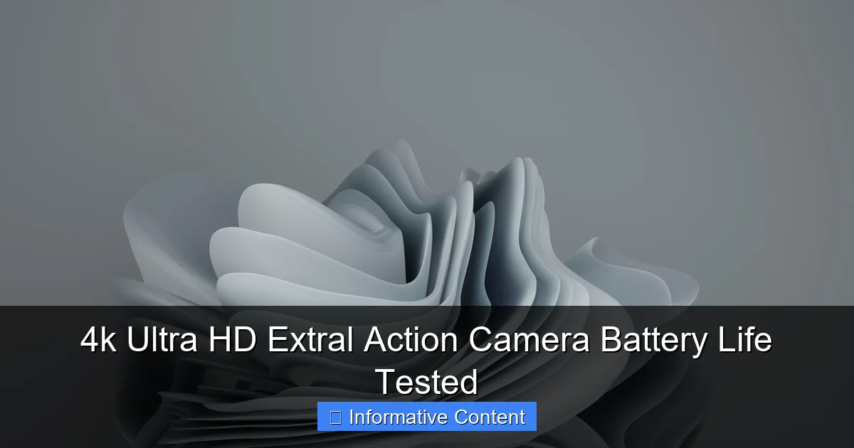 4k Ultra HD Extral Action Camera Battery Life Tested