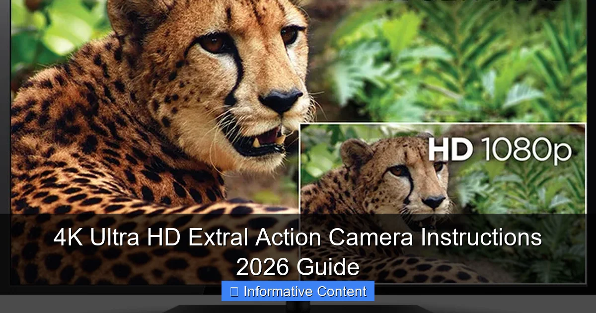 4K Ultra HD Extral Action Camera Instructions 2026 Guide