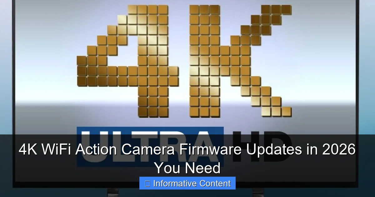 4K WiFi Action Camera Firmware Updates in 2026 You Need