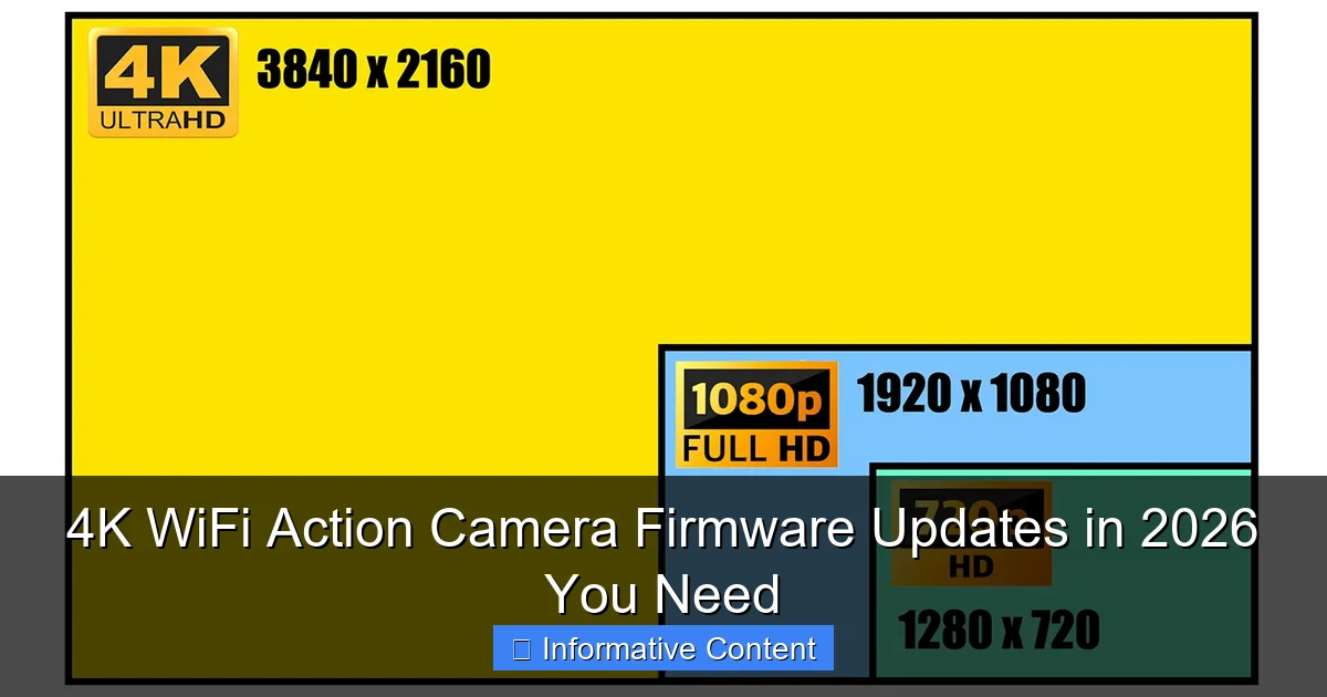4K WiFi Action Camera Firmware Updates in 2026 You Need